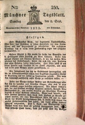 Münchener Tagblatt Samstag 8. September 1832