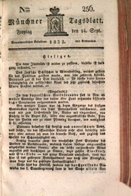 Münchener Tagblatt Freitag 14. September 1832