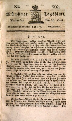 Münchener Tagblatt Donnerstag 20. September 1832