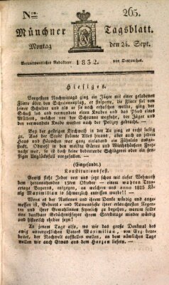 Münchener Tagblatt Montag 24. September 1832