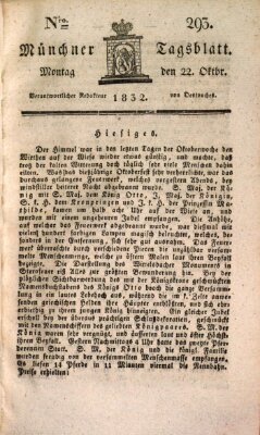 Münchener Tagblatt Montag 22. Oktober 1832