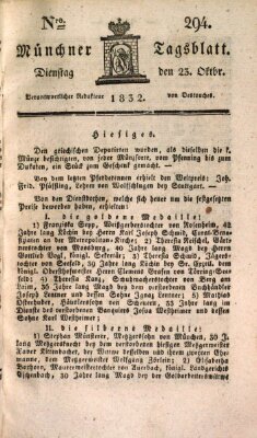 Münchener Tagblatt Dienstag 23. Oktober 1832