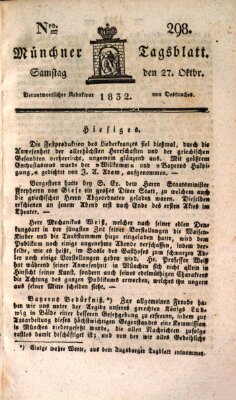 Münchener Tagblatt Samstag 27. Oktober 1832