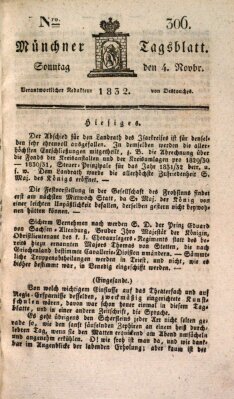 Münchener Tagblatt Sonntag 4. November 1832