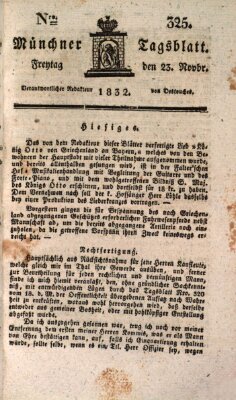 Münchener Tagblatt Freitag 23. November 1832