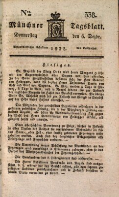 Münchener Tagblatt Donnerstag 6. Dezember 1832