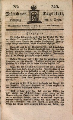 Münchener Tagblatt Samstag 8. Dezember 1832