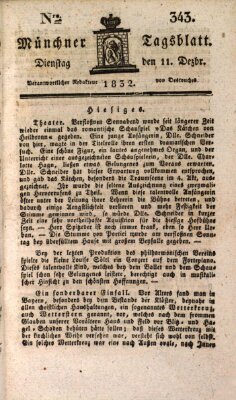 Münchener Tagblatt Dienstag 11. Dezember 1832