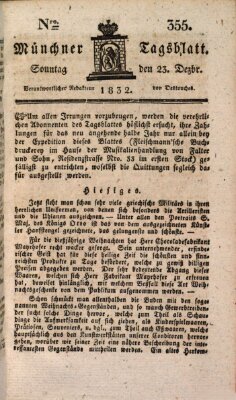 Münchener Tagblatt Sonntag 23. Dezember 1832