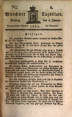 Münchener Tagblatt Freitag 4. Januar 1833