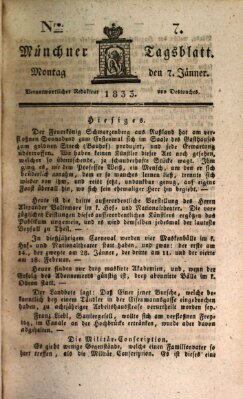 Münchener Tagblatt Montag 7. Januar 1833