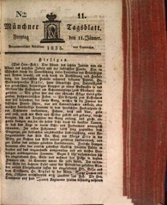 Münchener Tagblatt Freitag 11. Januar 1833