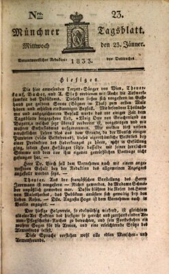 Münchener Tagblatt Mittwoch 23. Januar 1833