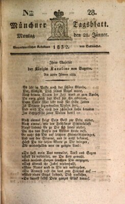 Münchener Tagblatt Montag 28. Januar 1833