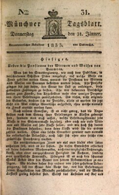 Münchener Tagblatt Donnerstag 31. Januar 1833