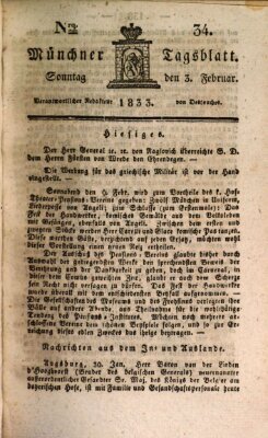 Münchener Tagblatt Sonntag 3. Februar 1833