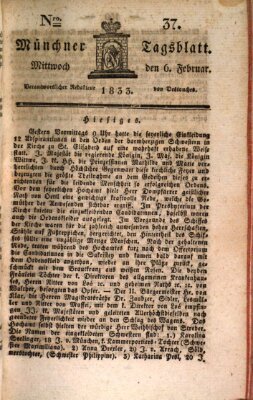 Münchener Tagblatt Mittwoch 6. Februar 1833