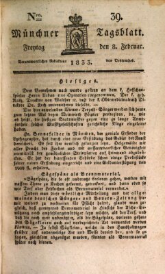 Münchener Tagblatt Freitag 8. Februar 1833