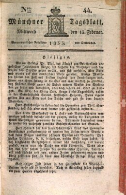 Münchener Tagblatt Mittwoch 13. Februar 1833