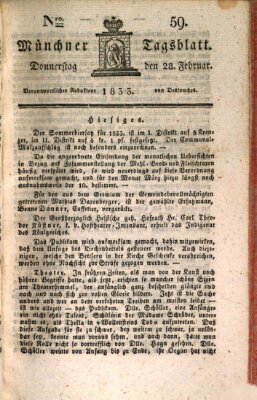 Münchener Tagblatt Donnerstag 28. Februar 1833