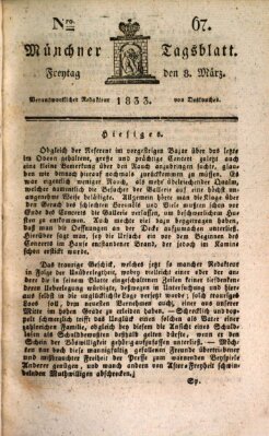 Münchener Tagblatt Freitag 8. März 1833