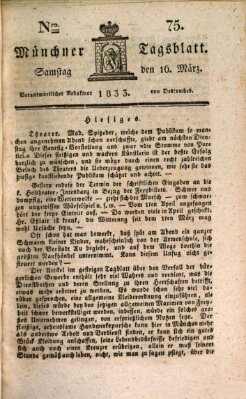 Münchener Tagblatt Samstag 16. März 1833