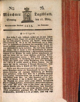 Münchener Tagblatt Sonntag 17. März 1833