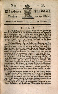 Münchener Tagblatt Dienstag 19. März 1833