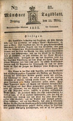 Münchener Tagblatt Freitag 22. März 1833