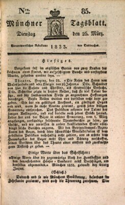 Münchener Tagblatt Dienstag 26. März 1833