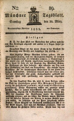 Münchener Tagblatt Samstag 30. März 1833