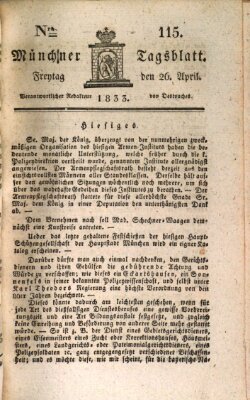 Münchener Tagblatt Freitag 26. April 1833