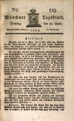 Münchener Tagblatt Dienstag 30. April 1833