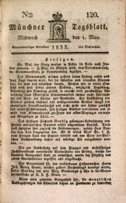 Münchener Tagblatt Mittwoch 1. Mai 1833