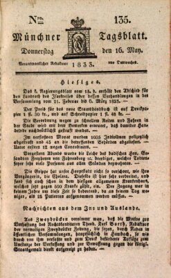 Münchener Tagblatt Donnerstag 16. Mai 1833