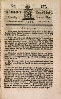 Münchener Tagblatt Samstag 18. Mai 1833