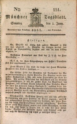 Münchener Tagblatt Sonntag 2. Juni 1833
