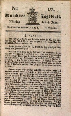 Münchener Tagblatt Dienstag 4. Juni 1833