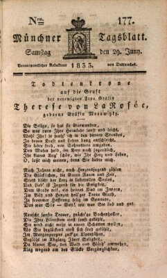 Münchener Tagblatt Samstag 29. Juni 1833