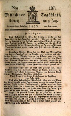 Münchener Tagblatt Dienstag 9. Juli 1833