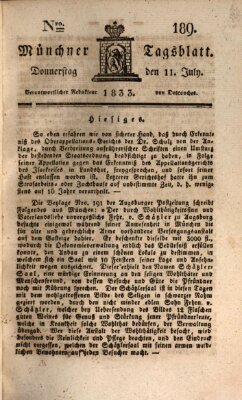 Münchener Tagblatt Donnerstag 11. Juli 1833