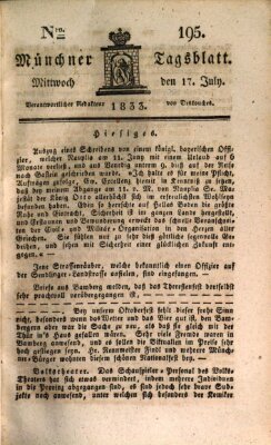 Münchener Tagblatt Mittwoch 17. Juli 1833