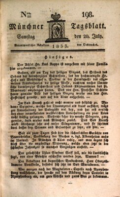 Münchener Tagblatt Samstag 20. Juli 1833