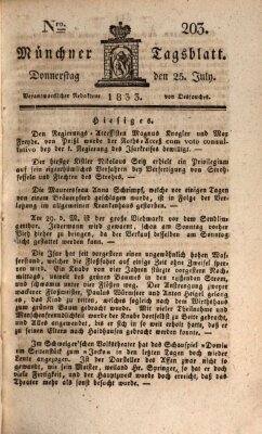 Münchener Tagblatt Donnerstag 25. Juli 1833