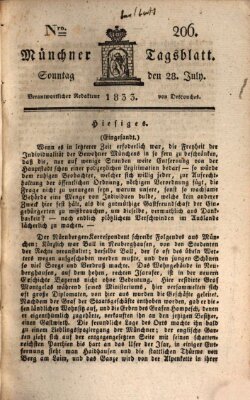 Münchener Tagblatt Sonntag 28. Juli 1833