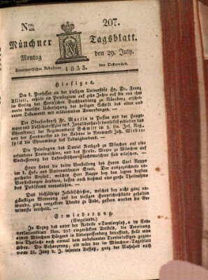 Münchener Tagblatt Montag 29. Juli 1833