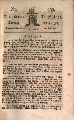 Münchener Tagblatt Dienstag 30. Juli 1833