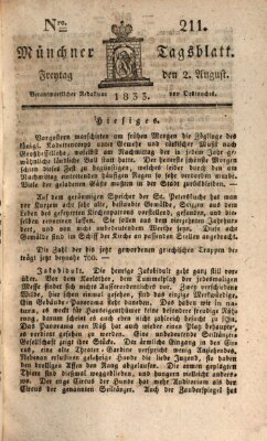 Münchener Tagblatt Freitag 2. August 1833