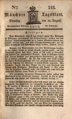 Münchener Tagblatt Samstag 10. August 1833