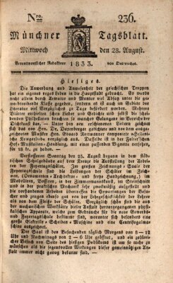 Münchener Tagblatt Mittwoch 28. August 1833